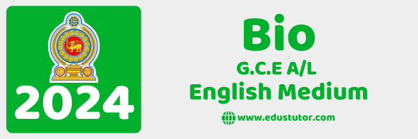 2024 GCE A/L Bio Past Paper – English Medium