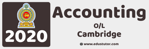 2020 Cambridge O/L Accounting Past Paper – Part 2
